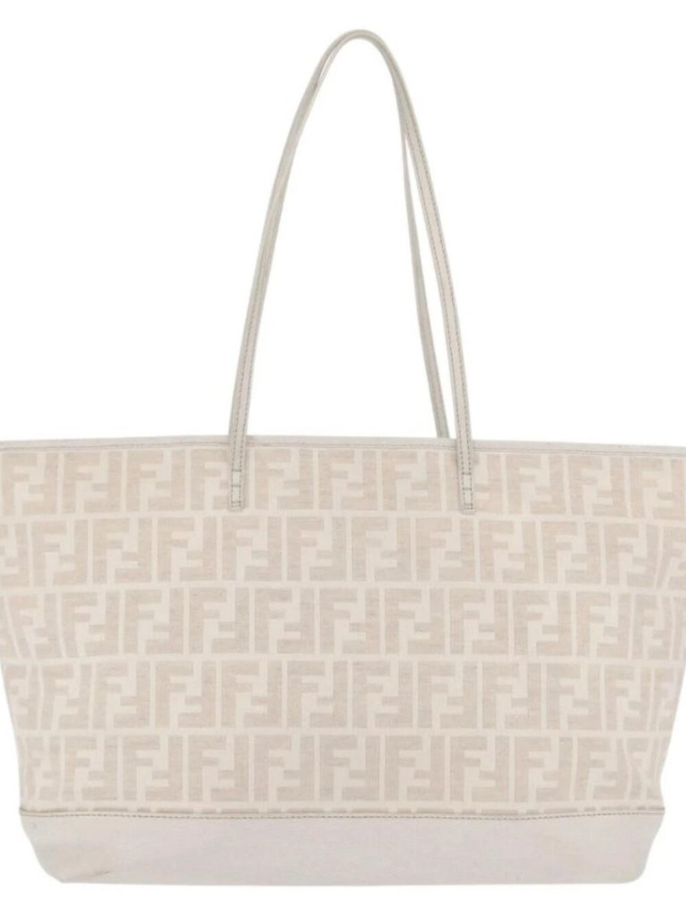 FENDI Zucca Canvas Tote Bag Beige Gold Auth ka1157 - Picture 3 of 16